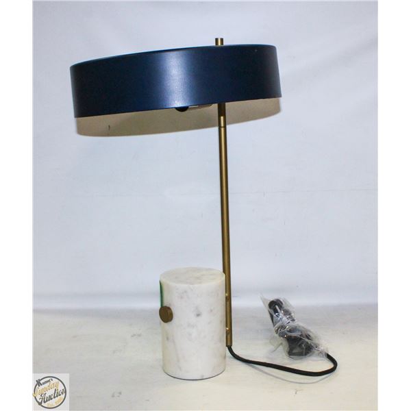 SHOWHOME FLOOR MODEL MARBLE BASED NAVY BLUE TABLE