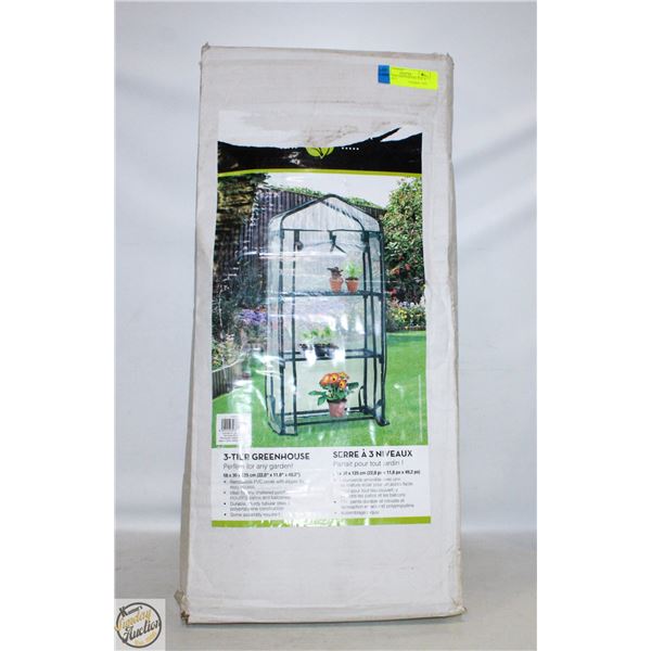 NEW 3 TIER GREENHOUSE 22.8" X 11.8" X 49.2"
