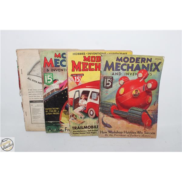 LOT OF 1930S POPULAR MECHANIX MAGAZINES