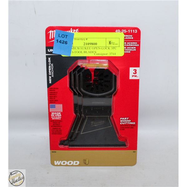 NEW MILWAUKEE OPEN-LOCK 3PC MULTI-TOOL BLADES