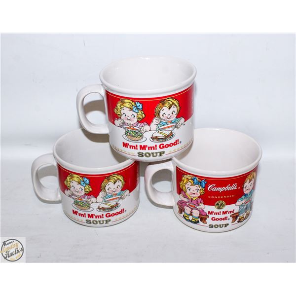 LOT OF 3 CAMPBELL SOUP MUGS