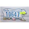 Image 1 : NWT CANADIAN POLAR BEAR LICENSE PLATE