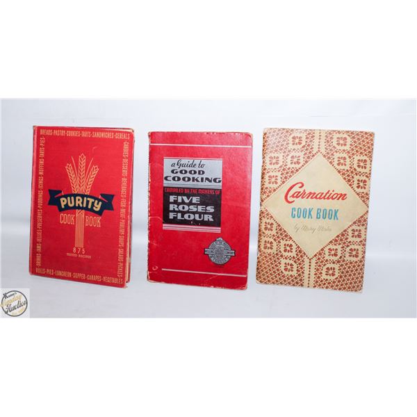 VINTAGE 3 COOK BOOKS FIVE ROSES