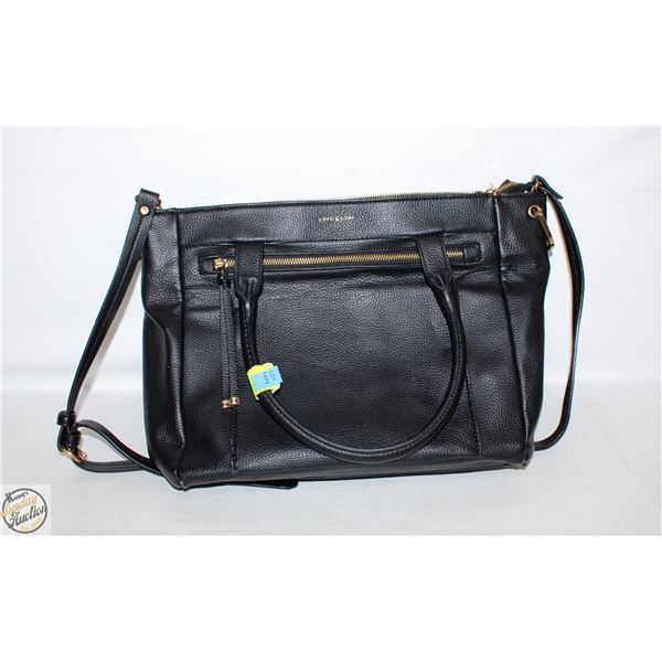 LOVE AND LORE BLACK LEATHER PURSE