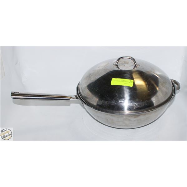 13.5 INCH STAINLESS STEEL WOK