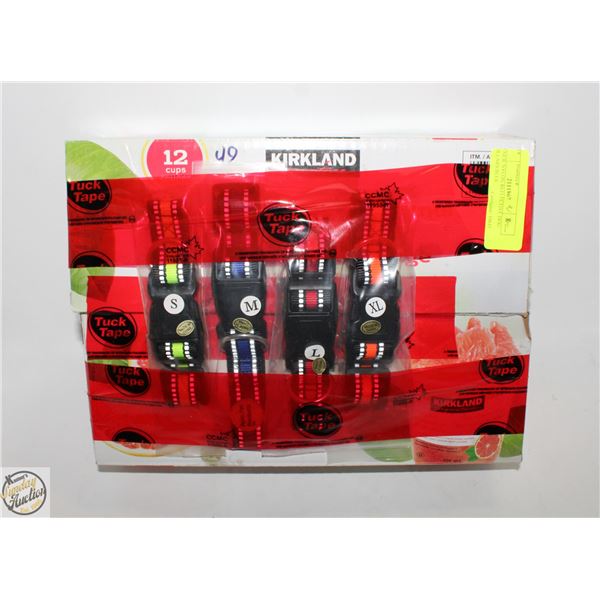 40 NEW NYLON REFLECTIVE DOG COLLARS BLUE