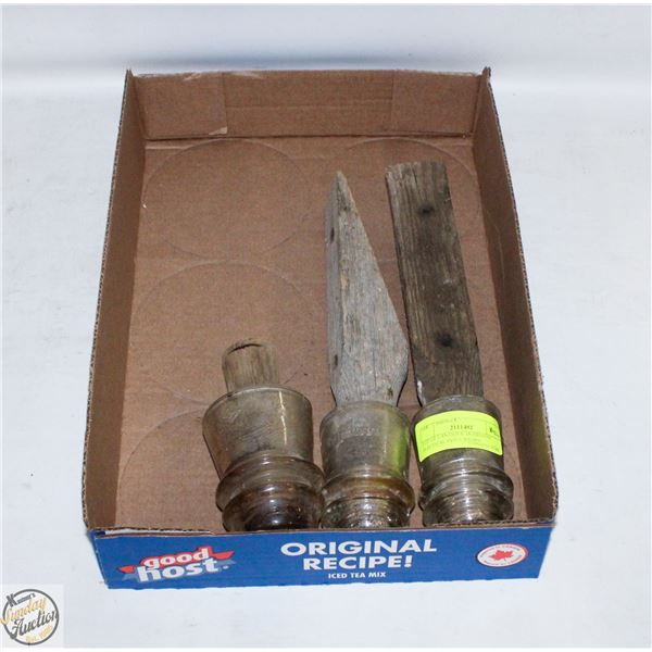 LOT OF 3 ANTIQUE DOMINION ELECTICAL INSULATORS