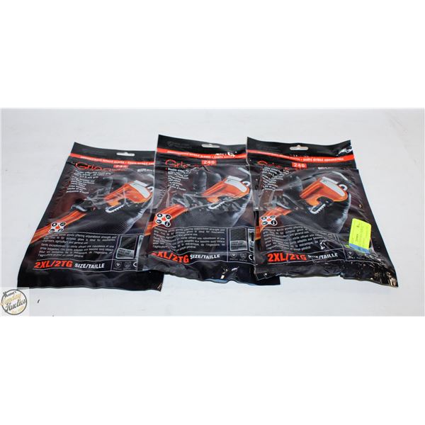 (3)X10PKS GLOVES BDG GRIPPAZ NITRILE MECHANIC