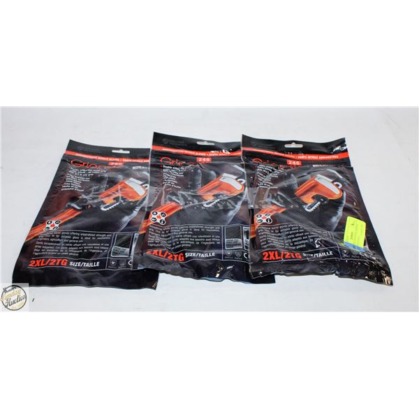 (3)X10PKS GLOVES BDG GRIPPAZ NITRILE MECHANIC