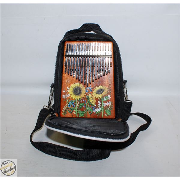KALIMBA MUSICAL INSTRUMENT IN BOX & W/ A MANUAL