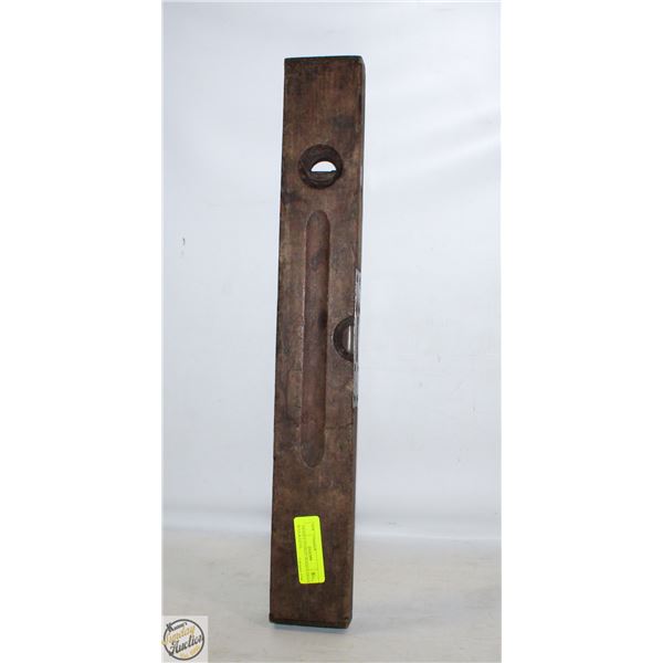 ANTIQUE STANLEY WOOD & BRASS RULE & LEVEL