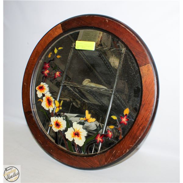 MID-CENTURY FLOWER MIRROR, MADE IN CANADA