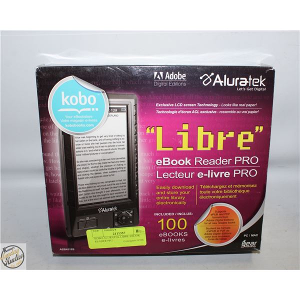 KOBO ALURATEK LIBRE EBOOK READER PRO