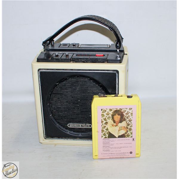 SEARS FOLDING 8 TRACK AM/FM RADIO STEREO