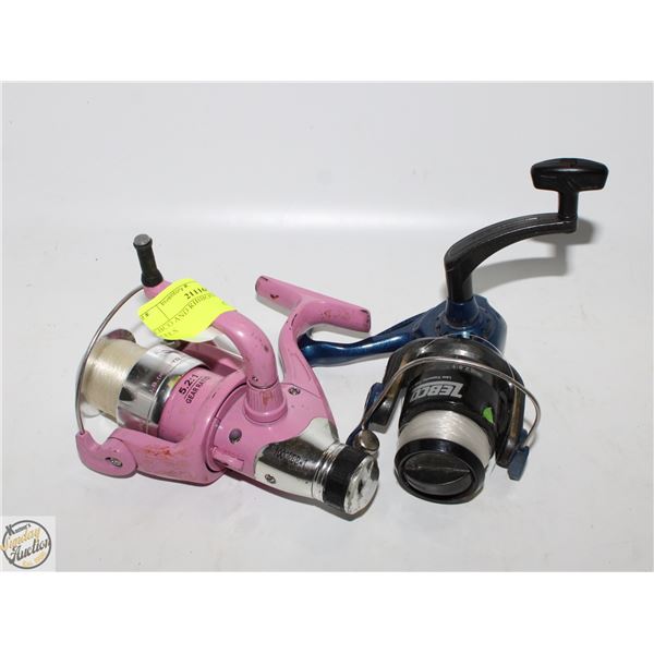ZEBCO AND RIBBONS FISHERGIRL REELS