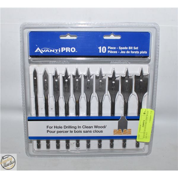 SEALED AVANTI PRO 10 PC SPADE BIT SET
