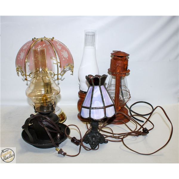 ESTATE LOT OF VARIOUS LAMPS