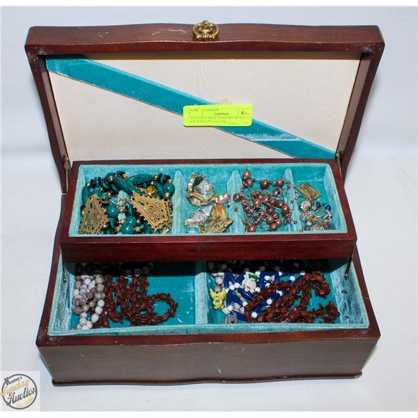 ESTATE LARGE JEWELRY BOX FULL OF JEWELRY-ESTATE