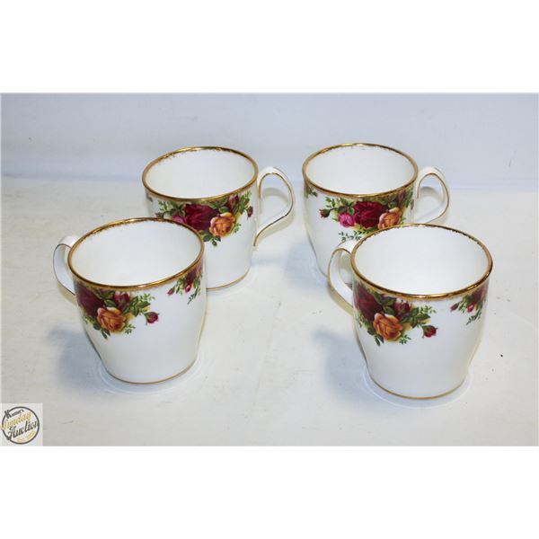 4 ROYAL ALBERT - OLD COUNTRY ROSES MUGS