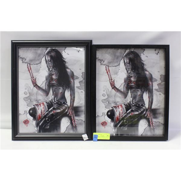 (2) FRAMED X-13 PRINTS - 11" X 17"