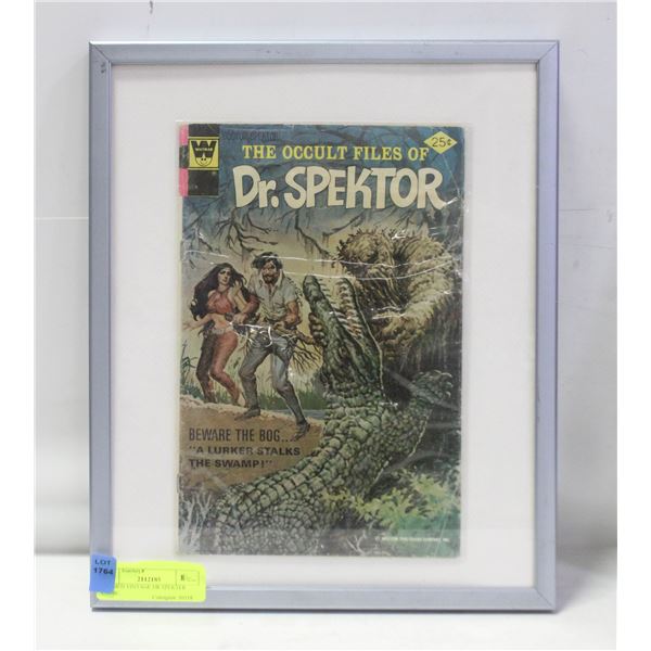 FRAMED VINTAGE DR SPEKTER COMIC