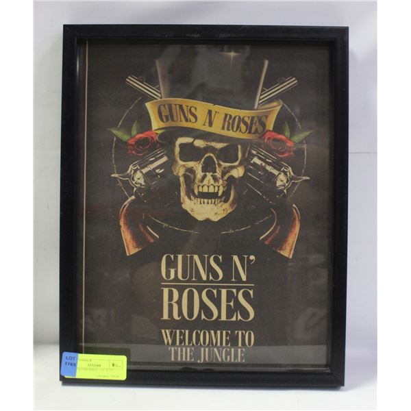 FRAMED GNR PRINT - 11" X 17"
