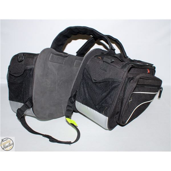 NELSON-RIGG SOFT MOTORBIKE SADDLE BAGS BLACK