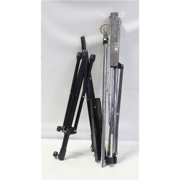 (2) METAL MUSIC NOTATION STANDS