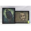 Image 1 : (2) FRAMED JOKER PRINTS - 11" X 17"