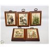 Image 1 : 5 VINTAGE HUMMEL MINO PRINTS WOOD FRAMED