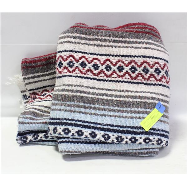 VINTAGE NAVAJO WEAVED BLANKET-ESTATE