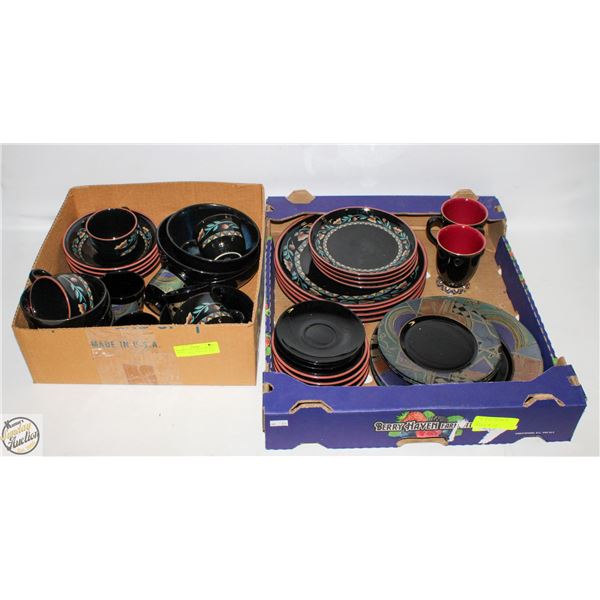 ESTATE LOT OF VARIOUS BLACK DISHES