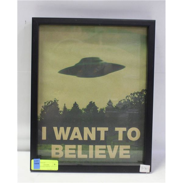 FRAMED X-FILES PRINT - 11" X 17"
