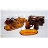 Image 1 : VINTAGE AMBER BROWN COLOR DISHES