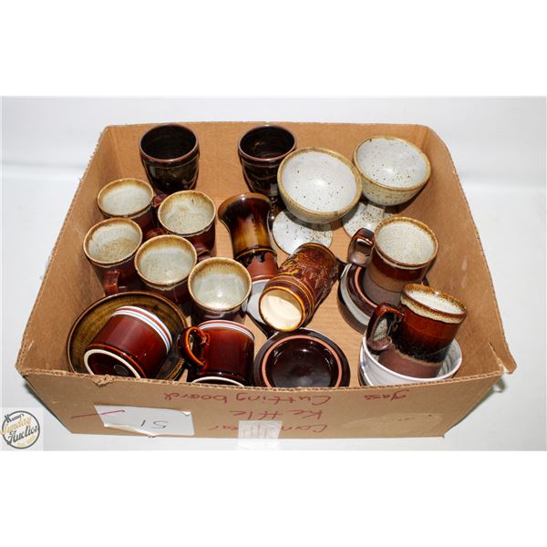 ESTATE LOT OF CLAY KITCHEN ITEMS