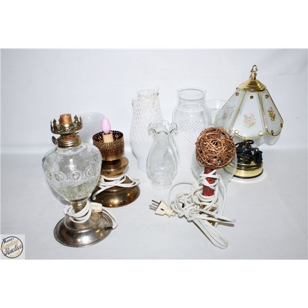 ESTATE LOT OF VARIOUS VINTAGE ELECTRIC LAMPS