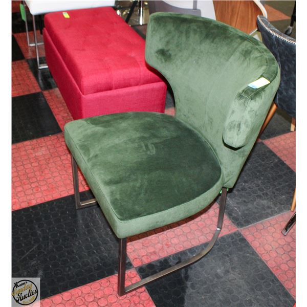 SHOWROOM FLOOR MODEL GREEN SUEDE/