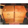 Image 1 : PAIR 2 DRAW WOOD LOCKING FILE CABINET