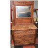 Image 1 : ANTIQUE WOODEN VANITY DRESSER (MISSING ONE