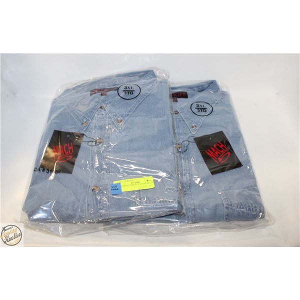 NEW MEN'S SHIRTS 2DENIM SIZE 3XL