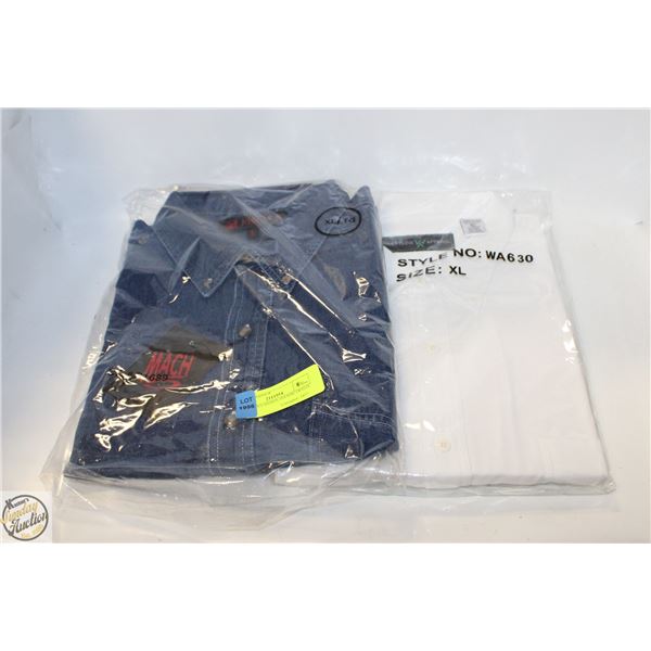NEW MEN'S SHIRTS 1DENIM 1WHITE SIZE XL