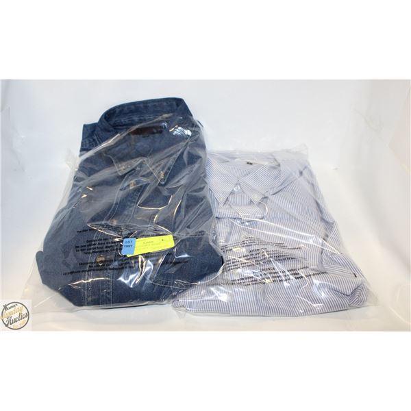 NEW MEN'S SHIRTS 1DENIM 1STRIPPED SIZE L