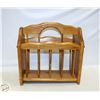Image 1 : SOLID OAK MAGAZINE RACK