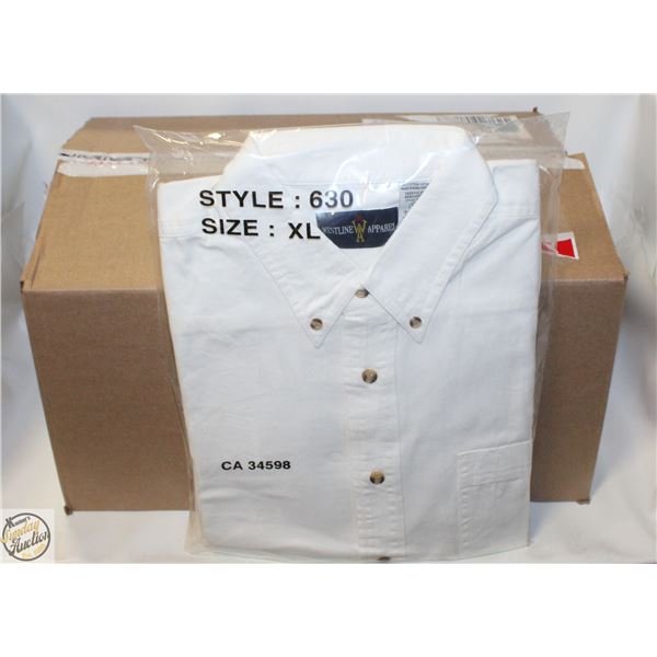 NEW MEN'S SHIRTS CASE OF 9 WHITE SIZE XL