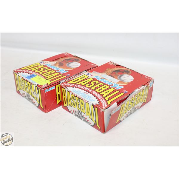 (2) SETS OF 1991 FLEER BASEBALL CARDS