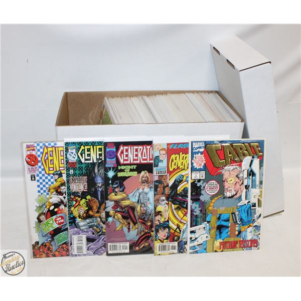 SHORT BOX OF MARVEL COMICS. ALL BAGGED