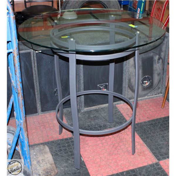 SHOWROOM FLOOR MODEL GLASS TOP ROUND