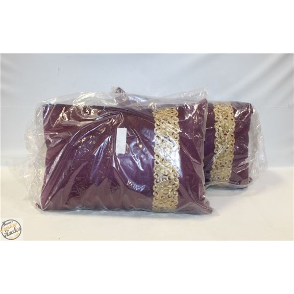 SHOWROOM FLOOR MODEL PAIR OF MATCHING BURGANDY