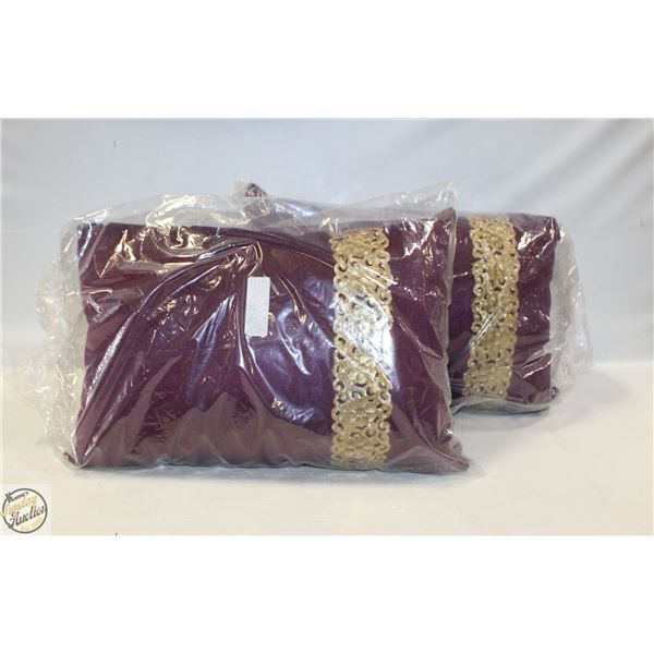 SHOWROOM FLOOR MODEL PAIR OF MATCHING BURGANDY