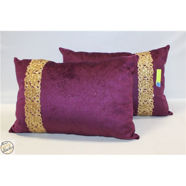 SHOWROOM FLOOR MODEL PAIR OF MATCHING BURGANDY